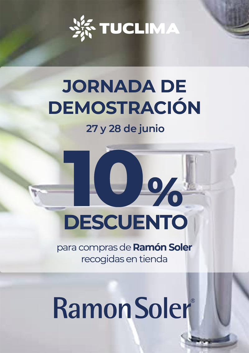  ¡Jornada de Demostración Ramón Soler! Con un 10% de descuento en tus compras!