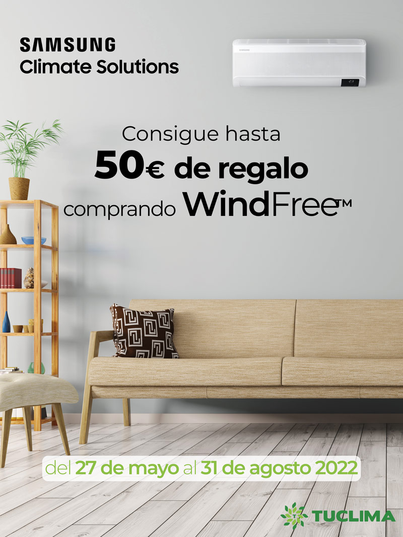 Hasta 50€ de REGALO con WindFree de Samsung