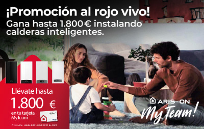¡Al Rojo Vivo! Hasta 1.800€ en tu tarjeta MyTeam de Ariston comprando calderas