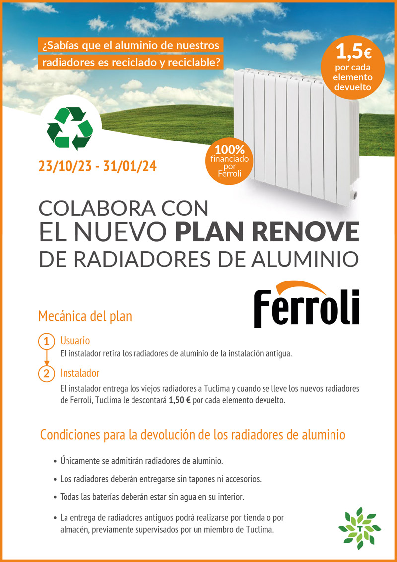 Plan Renove Radiadores de Aluminio con Ferroli