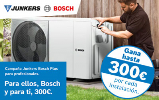 Hasta 300€ por cada caldera o bomba de calor con Junkers Bosch