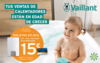 Tarjetas SOLRED con los calentadores turboMAG plus de Vaillant