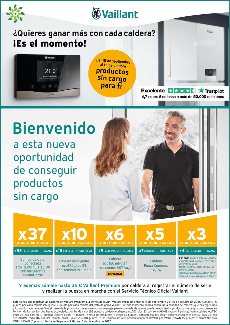 Productos sin cargo para ti con Vaillant