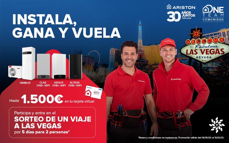 Hasta 1.500€ de bonificación + Sorteo Viaje a Las Vegas con Ariston