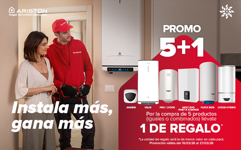 5+1 en termos y calentadores de Ariston