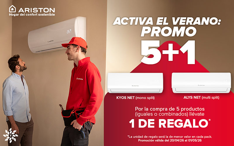 5+1 en aire acondicionado de Ariston
