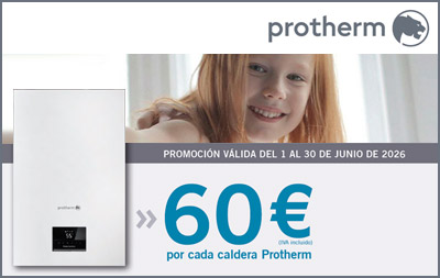 60€ de regalo con tus calderas Puma de Protherm