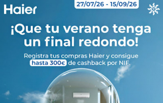 Consigue hasta 300€ comprando equipos Haier