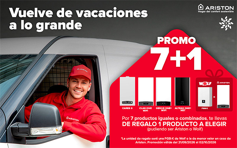 Promo Ariston 7+1 | Vuelve de vacaciones a lo grande Promo Ariston 7+1 | Vuelve de vacaciones a lo grande