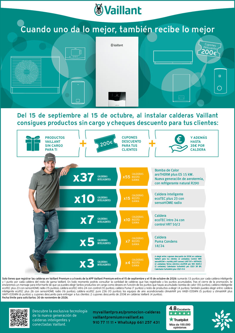 Productos sin cargo para ti con Vaillant